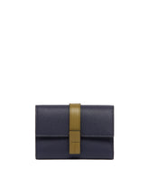 Blue Leather Vertical Wallet - Women's accessories | PLP | Antonia