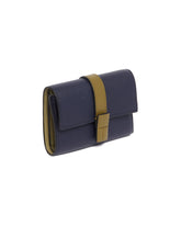 Portafoglio Verticale In Pelle Blu | PDP | Antonia