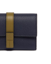 Portafoglio Verticale In Pelle Blu | PDP | Antonia