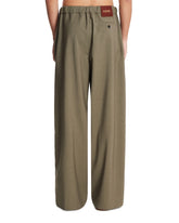 Pantaloni Con Coulisse In Lana Verdi | PDP | Antonia