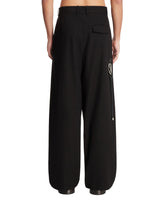 Green Wool Drawstring Trousers | PDP | Antonia