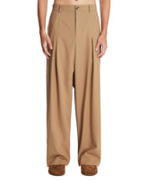 Beige Cotton Wide-Leg Pants | PDP | Antonia