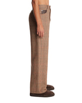 Brown Wool Barrel Trousers | PDP | Antonia