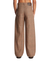 Brown Wool Barrel Trousers | PDP | Antonia