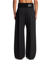 Brown Wool Barrel Trousers | PDP | Antonia