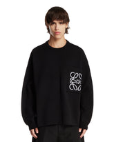 Black Relaxed Anagram Sweater | PDP | Antonia