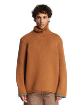 Brown Wool Turtleneck Sweater | PDP | Antonia