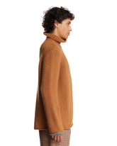 Brown Wool Turtleneck Sweater | PDP | Antonia