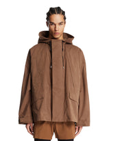 LOEWE x On Brown Technical Hooded Jacket | PDP | Antonia