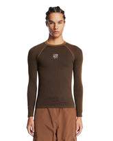 LOEWE x On Brown Stretch T-Shirt | PDP | Antonia
