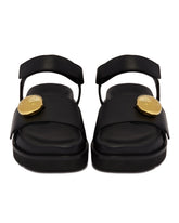 Black Pebble Fussbett Sandals | PDP | Antonia
