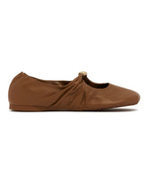 Brown Pebble Soft Ballet Flats | PDP | Antonia