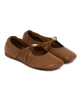 Brown Pebble Soft Ballet Flats | PDP | Antonia