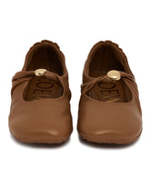 Brown Pebble Soft Ballet Flats | PDP | Antonia