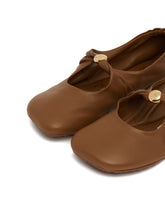 Brown Pebble Soft Ballet Flats | PDP | Antonia