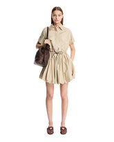 Beige Cotton Short-Sleeve Dress | PDP | Antonia