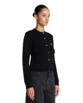 Black Cotton Logo Cardigan | PDP | Antonia