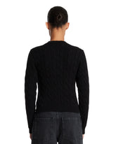 Black Cotton Logo Cardigan | PDP | Antonia