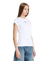 White Anagram Cotton T-Shirt | PDP | Antonia