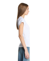 White Anagram Cotton T-Shirt | PDP | Antonia