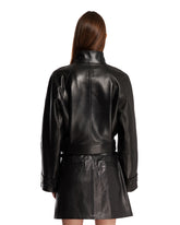 Black Short Leather Trench | PDP | Antonia