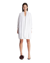 White Draped Cotton Dress | PDP | Antonia