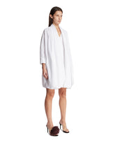 White Draped Cotton Dress | PDP | Antonia