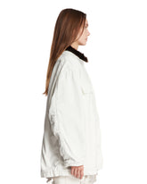 White Denim Jacket with Faux Fur | PDP | Antonia
