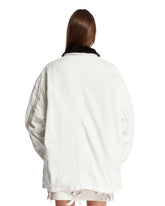 White Denim Jacket with Faux Fur | PDP | Antonia