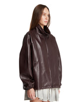 Purple Leather Bomber | PDP | Antonia