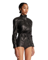 Black Leather Bodysuit | PDP | Antonia