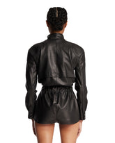 Black Leather Bodysuit | PDP | Antonia