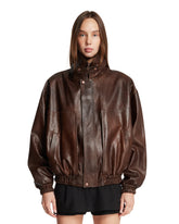 Brown Aviator Leather Jacket | PDP | Antonia