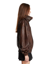 Brown Aviator Leather Jacket | PDP | Antonia