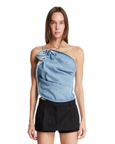 Blue Denim One-Shoulder Top | PDP | Antonia