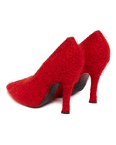 Red Sculptural Frame Pumps | PDP | Antonia