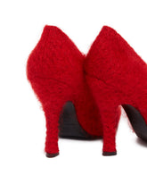 Red Sculptural Frame Pumps | PDP | Antonia