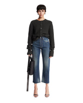 Blue Cotton Cropped Jeans | PDP | Antonia