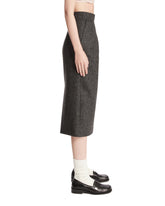 Gray Wool Midi Skirt | PDP | Antonia
