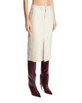 White Midi Chino Skirt | PDP | Antonia