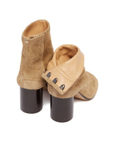 Beige Suede Tabi Ankle Boots | PDP | Antonia