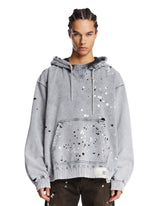 Gray Studded Sweatshirt | PDP | Antonia