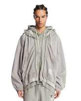 Gray Triple-Layer Effect Sweatshirt | PDP | Antonia