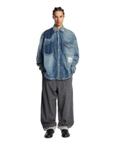 Gray Elastic Waist Trousers | PDP | Antonia