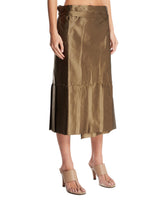 Gonna Wrapped Midi In Seta Verde | PDP | Antonia