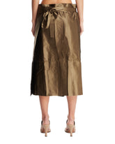 Gonna Wrapped Midi In Seta Verde | PDP | Antonia