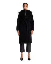 Black Teddy Bear Icon Coat | PDP | Antonia