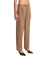 Beige Drawstring Trousers | PDP | Antonia