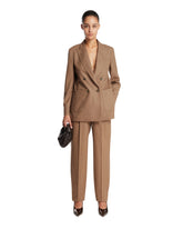 Beige Drawstring Trousers | PDP | Antonia