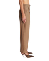 Beige Drawstring Trousers | PDP | Antonia
